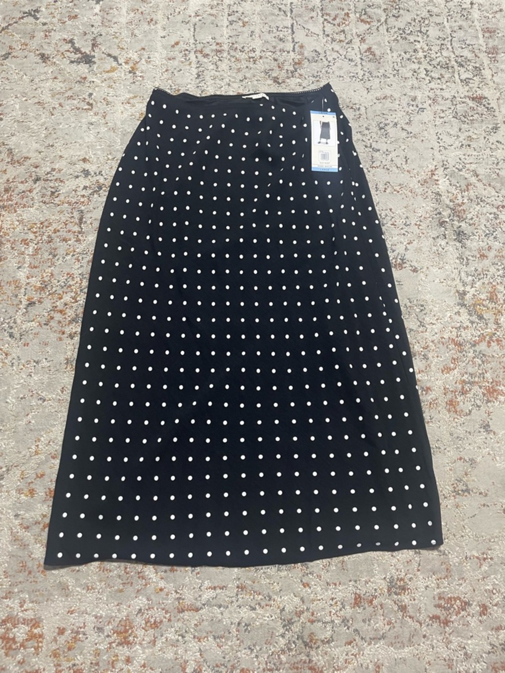 NWT Aeropostale black polka dot maxi skirt size large